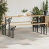 Pied de Table à Bière 2 pcs Noir 39 x 3 x 75 cm 523766523766