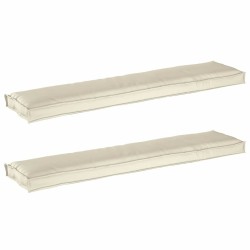 Set de coussins de palette 2 pcs Crème 180 x 40 x 8 cm 523770523770