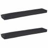 Set de coussins de palette 2 pcs Noir 200 x 40 x 8 cm 523774523774