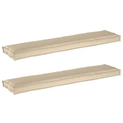Set de coussins de palette 2 pcs Beige 180 x 40 x 8 cm 523778523778