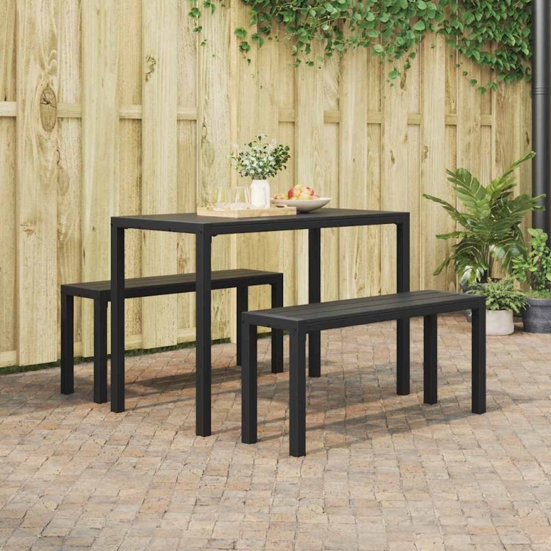 Ensemble de salle à manger pour jardin 3 pcs Anthracite Acier 523784523784