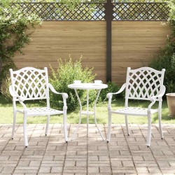 Chaise de jardin 2 pcs Blanc 56 x 55 x 92,5 cm Aluminium 523791523791