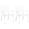 Chaise de jardin 2 pcs Blanc 56 x 55 x 92,5 cm Aluminium 523791523791