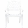 Chaise de jardin 2 pcs Blanc 56 x 55 x 92,5 cm Aluminium 523791523791