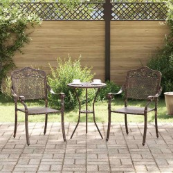 Chaise de jardin 2 pcs Bronze 55 x 55 x 92,5cm Aluminium 523792523792