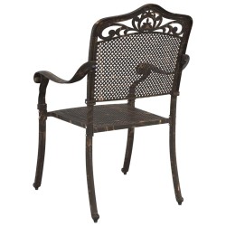 Chaise de jardin 2 pcs Bronze 55 x 55 x 92,5cm Aluminium 523792523792