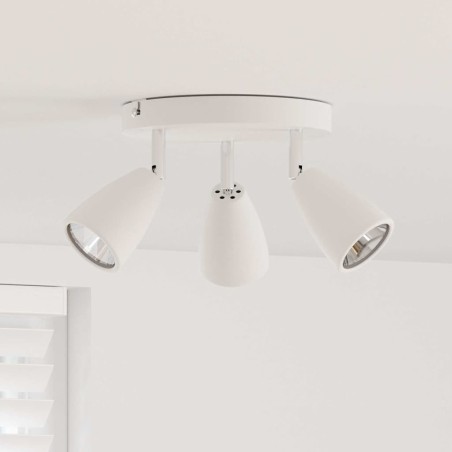 Spot de plafond Blanc 19 x 19 x 14,5 cm Métal 523810523810