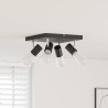 Spot de plafond Noir 26,5 x 26 x 11,5 cm Métal 523817523817