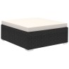 Salon de jardin 6 pcs avec coussins résine tressée noir 523820523820