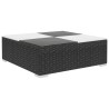 Salon de jardin 6 pcs avec coussins résine tressée noir 523820523820