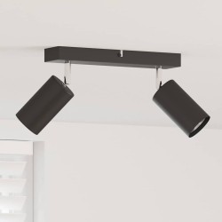 Spot de plafond avec des projecteurs Noir 26 x 6 x 16 cm Métal 523827523827
