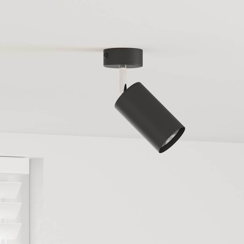 Spot de plafond avec des projecteurs Noir 6 x 6 x 16 cm Métal 523834523834