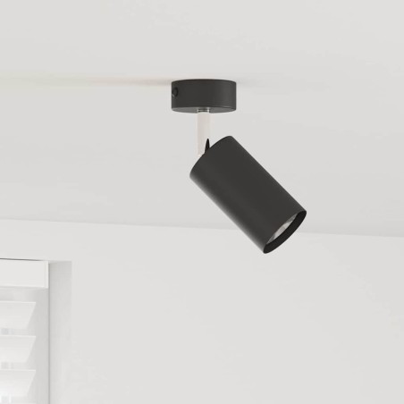 Spot de plafond avec des projecteurs Noir 6 x 6 x 16 cm Métal 523834523834