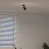 Spot de plafond avec des projecteurs Noir 6 x 6 x 16 cm Métal 523834523834