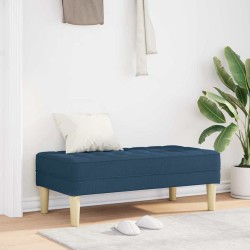 banc avec coussin Bleu 113 x 57 x 39 cm tissu 523839523839