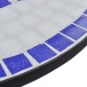 Table de bistro Bleu et blanc 60 cm Mosaïque 523841523841