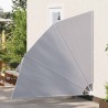 Auvent latéral pliable de balcon Gris 210 x 210 cm 523846523846
