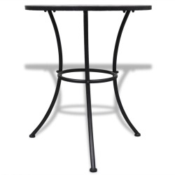 Table de bistro Terre cuite et blanc 60 cm Mosaïque 523863523863