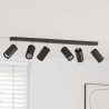 Spot de plafond avec des projecteurs Noir 73 x 6 x 16 cm Métal 523868523868