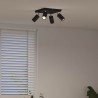Spot de plafond avec des projecteurs Noir 26 x 26 x 16 cm Métal 523871523871