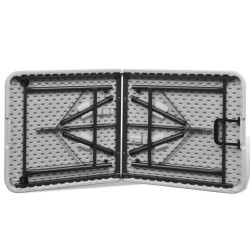 Table de jardin pliable 122 cm blanche en HDPE 523875523875