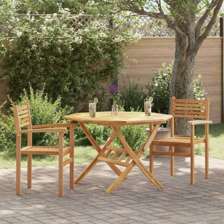 Chaise 2 pcs Marron 56 x 55 x 90,5 cm Bois de teck massif 523896523896