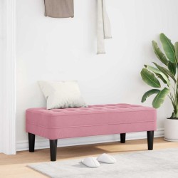 banc avec coussin Rose 113 x 57 x 39 cm Velours 523909523909