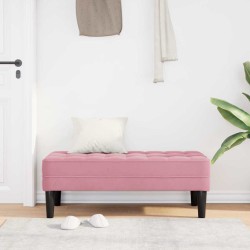 banc avec coussin Rose 113 x 57 x 39 cm Velours 523909523909