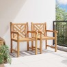 Chaise de jardin 2 pcs 60 x 58 x 90 cm Bois de teck massif 523910523910