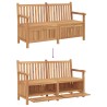 Banc de jardin avec porte 150 x 60 x 90 cm Bois de teck massif 523911523911