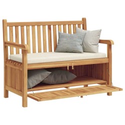 Banc de jardin avec porte 114 x 60 x 90 cm Bois de teck massif 523913523913