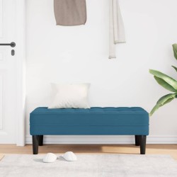 banc avec coussin Bleu 113 x 57 x 39 cm Velours 523916523916
