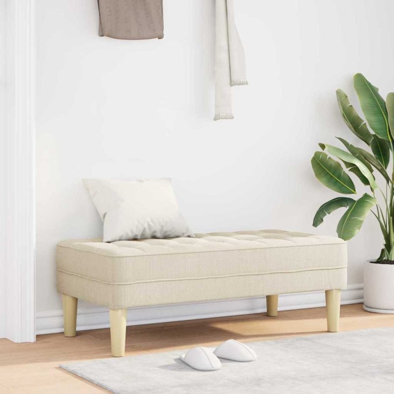 banc avec coussin Lin 113 x 57 x 39 cm tissu 523922523922