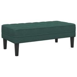 banc avec coussin Vert foncé 113 x 57 x 39 cm Velours 523923523923