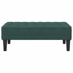 banc avec coussin Vert foncé 113 x 57 x 39 cm Velours 523923523923