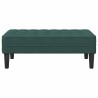 banc avec coussin Vert foncé 113 x 57 x 39 cm Velours 523923523923