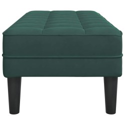 banc avec coussin Vert foncé 113 x 57 x 39 cm Velours 523923523923