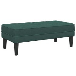 banc avec coussin Vert foncé 113 x 57 x 39 cm Velours 523923523923