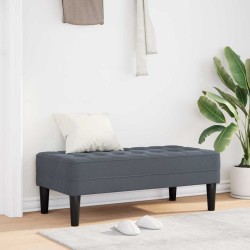 banc avec coussin Gris foncé 113 x 57 x 39 cm Velours 523924523924