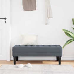 banc avec coussin Gris foncé 113 x 57 x 39 cm Velours 523924523924