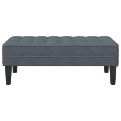 banc avec coussin Gris foncé 113 x 57 x 39 cm Velours 523924523924