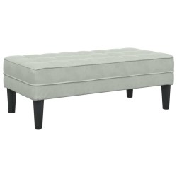 banc avec coussin Gris clair 113 x 57 x 39 cm Velours 523925523925