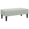 banc avec coussin Gris clair 113 x 57 x 39 cm Velours 523925523925