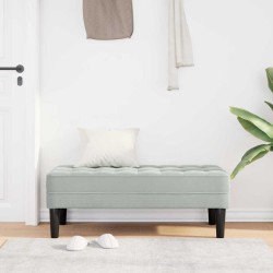 banc avec coussin Gris clair 113 x 57 x 39 cm Velours 523925523925