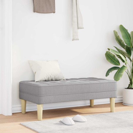 banc avec coussin Gris nuage 113 x 57 x 39 cm tissu 523928523928