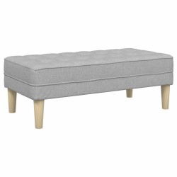 banc avec coussin Gris nuage 113 x 57 x 39 cm tissu 523928523928