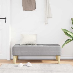 banc avec coussin Gris nuage 113 x 57 x 39 cm tissu 523928523928