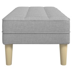 banc avec coussin Gris nuage 113 x 57 x 39 cm tissu 523928523928