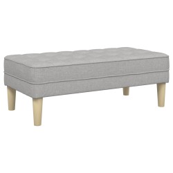 banc avec coussin Gris nuage 113 x 57 x 39 cm tissu 523928523928