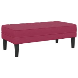 banc avec coussin Bordeaux 113 x 57 x 39 cm Velours 523929523929